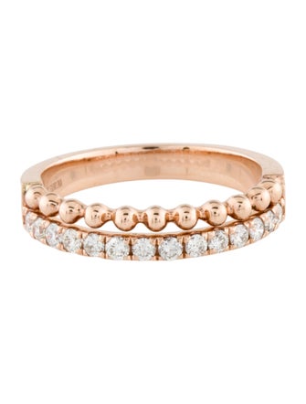 Ring 14K Diamond Bubble Band