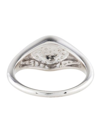 Ring 14K Diamond Circle Signet Ring