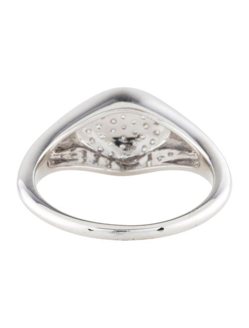 Ring 14K Diamond Circle Signet Ring