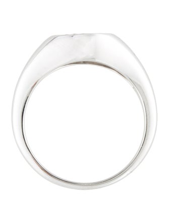Ring 14K Diamond Circle Signet Ring
