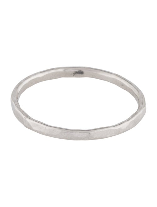 Ring Platinum Hammered Stacking Band