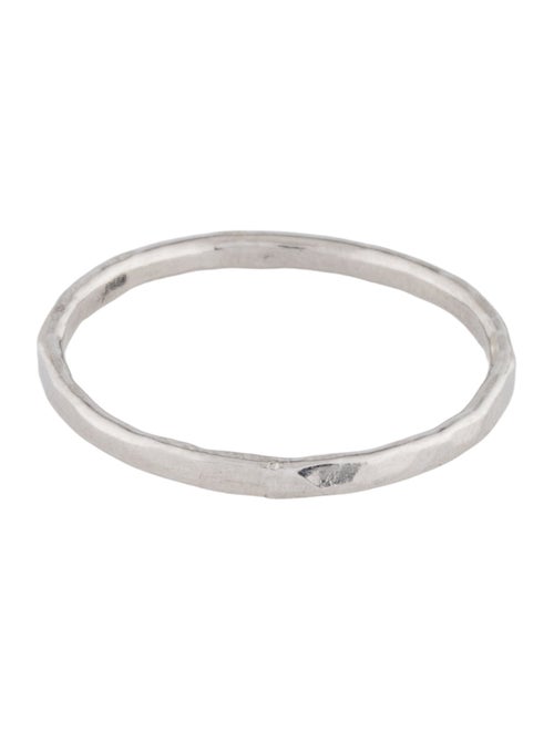 Ring Platinum Hammered Stacking Band