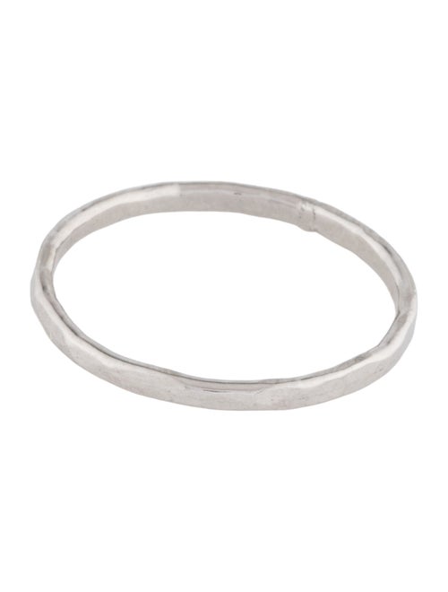 Ring Platinum Hammered Stacking Band