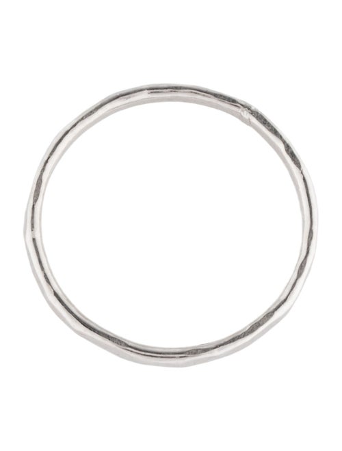 Ring Platinum Hammered Stacking Band