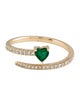 Ring 14K Emerald & Diamond Band