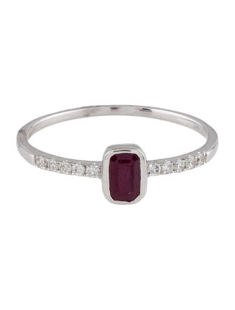 Ring 14K Ruby & Diamond Cocktail Ring
