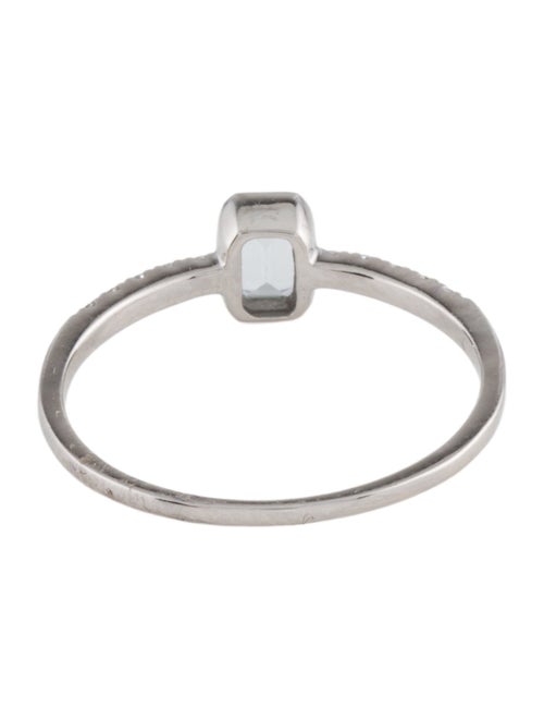 Ring 14K Aquamarine & Diamond Cocktail Ring