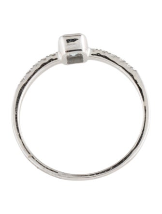 Ring 14K Aquamarine & Diamond Cocktail Ring