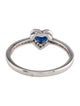 Ring 14K Sapphire & Diamond Heart Cocktail Ring
