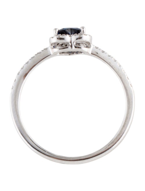 Ring 14K Sapphire & Diamond Heart Cocktail Ring