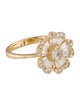 Ring 14K Diamond Flower Cocktail Ring