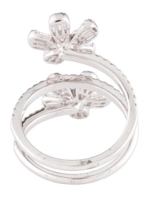 Ring 14K 1.19ctw Diamond Flower Wrap Ring