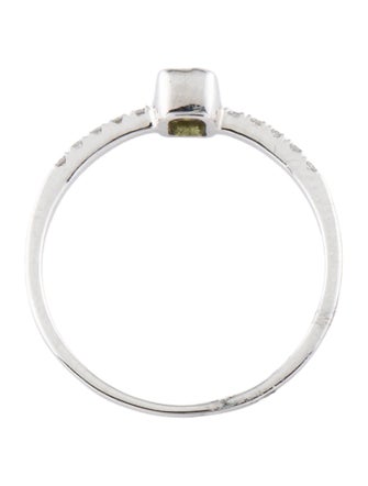 Ring 14K Peridot & Diamond Cocktail Ring