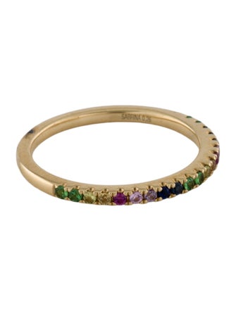 Ring 14K Rainbow Sapphire Band