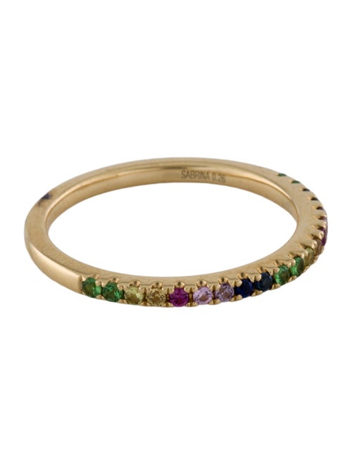 Ring 14K Rainbow Sapphire Band