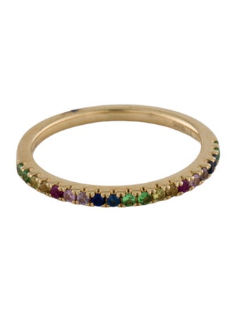 Ring 14K Rainbow Sapphire Band