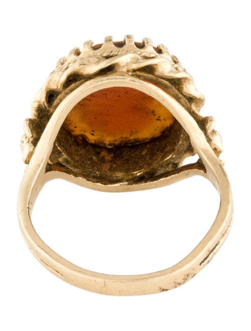 Ring 14K Shell Cameo Cocktail Ring