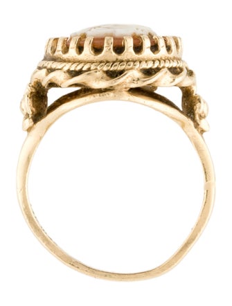 Ring 14K Shell Cameo Cocktail Ring