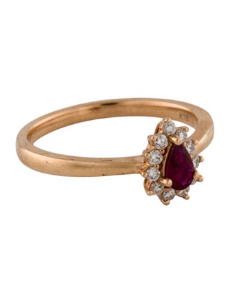 Ring 18K Ruby & Diamond Cocktail Ring