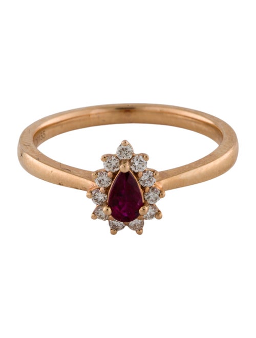 Ring 18K Ruby & Diamond Cocktail Ring