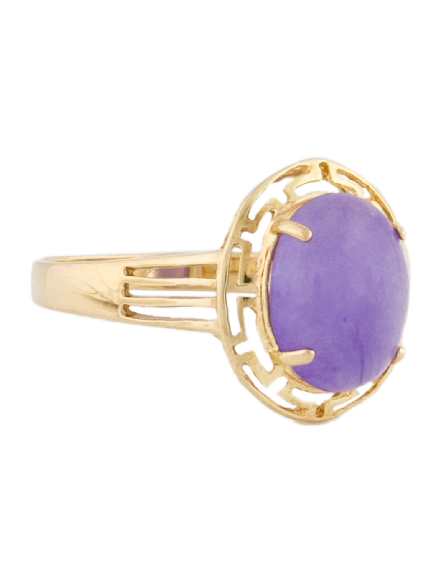 Ring 14K Dyed Jadeite Cocktail