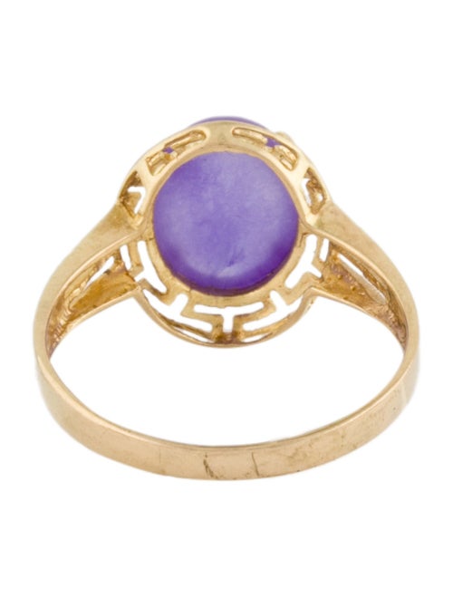 Ring 14K Dyed Jadeite Cocktail Ring