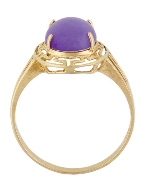 Ring 14K Dyed Jadeite Cocktail Ring