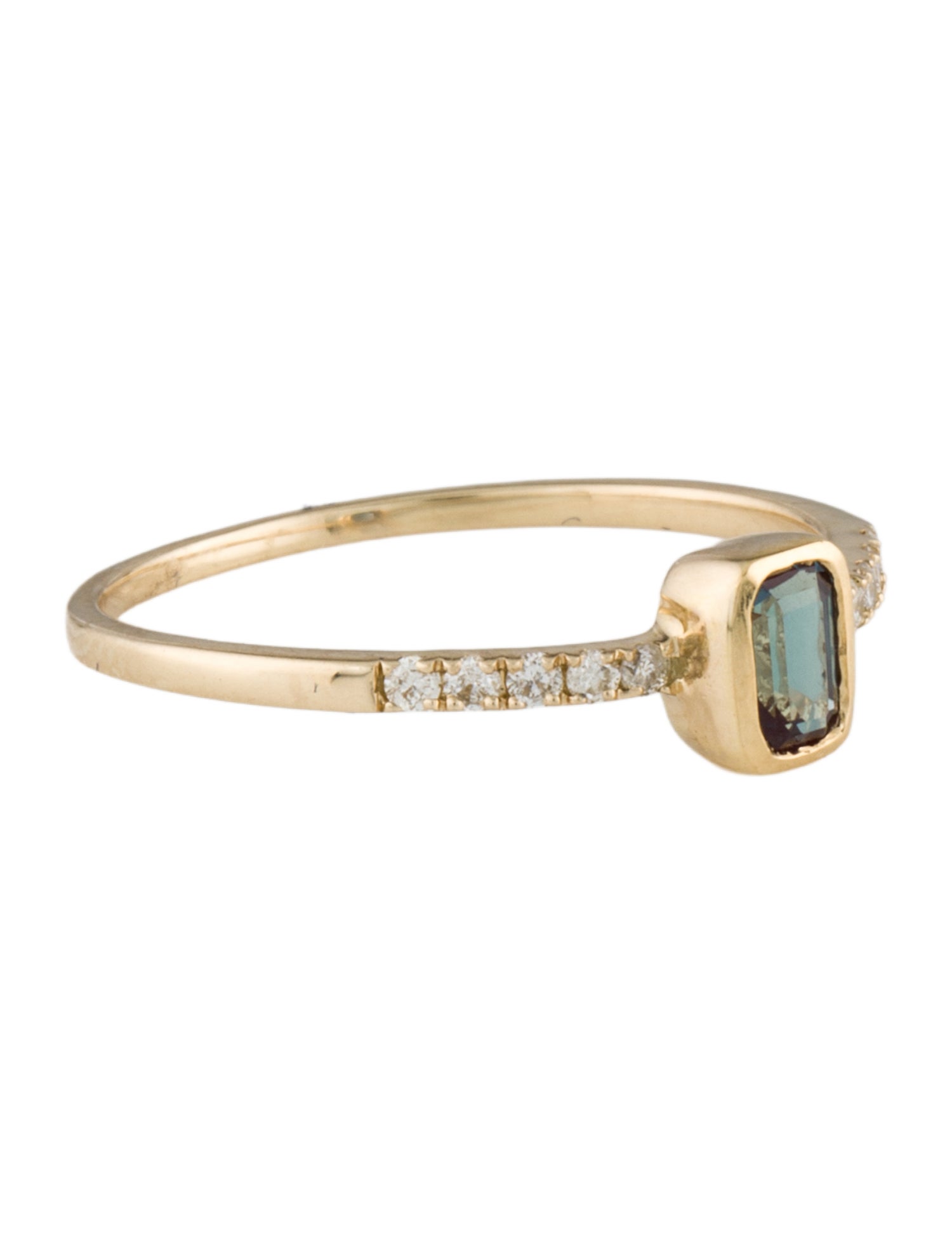 Ring 14K Alexandrite & Diamond Cocktail w/ Tags