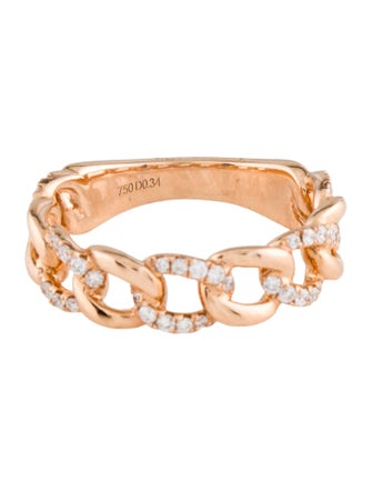 Ring 18K Diamond Link Band