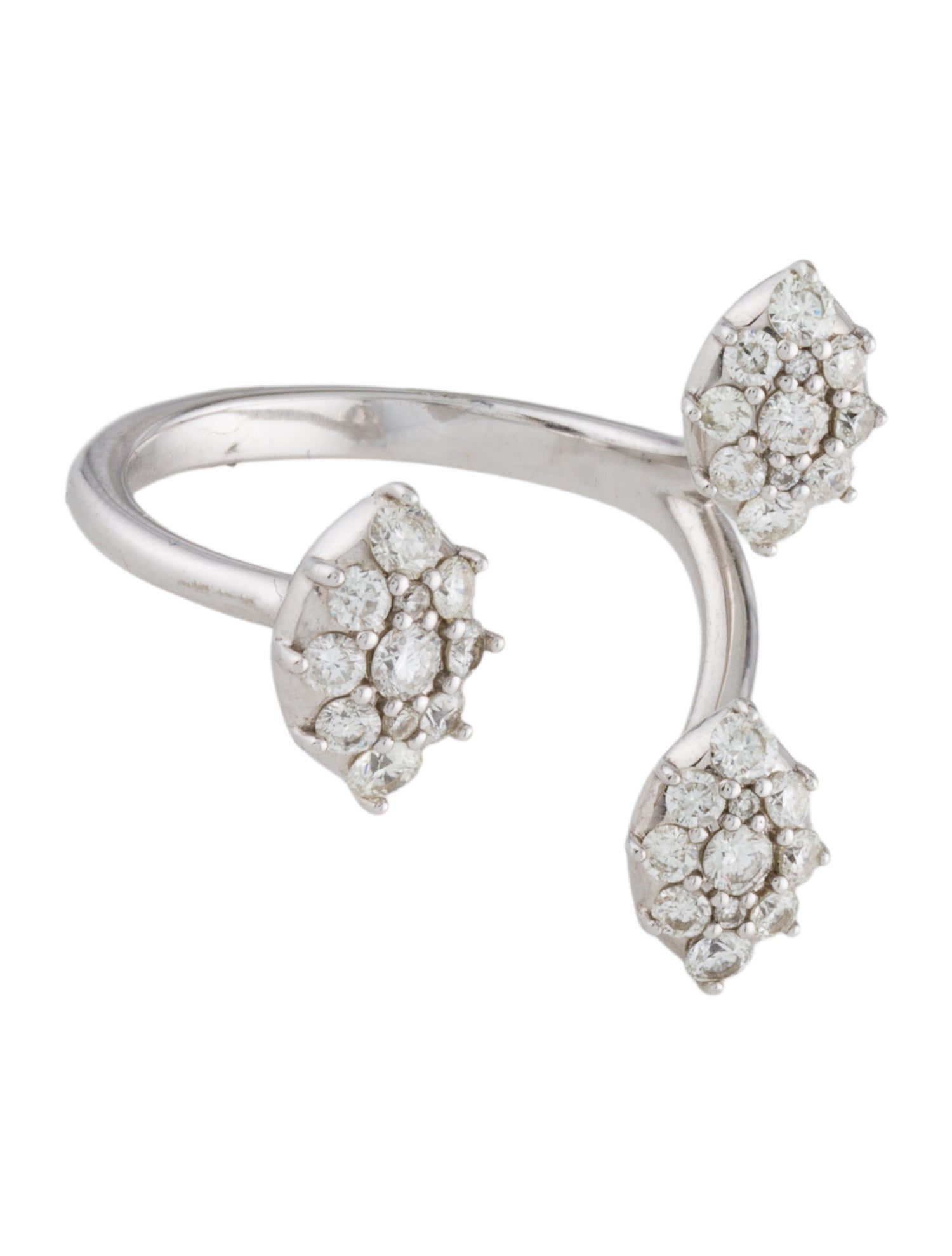 Ring 14K Diamond Clustered Diamond