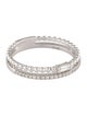 Ring 18K Diamond Beaded Double Row Band