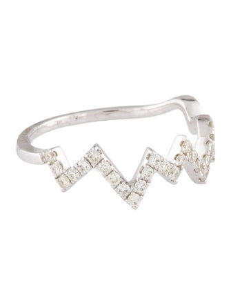 Ring 14K Diamond Heart Beat Ring