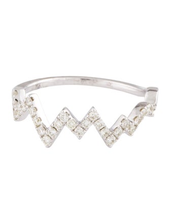 Ring 14K Diamond Heart Beat Ring