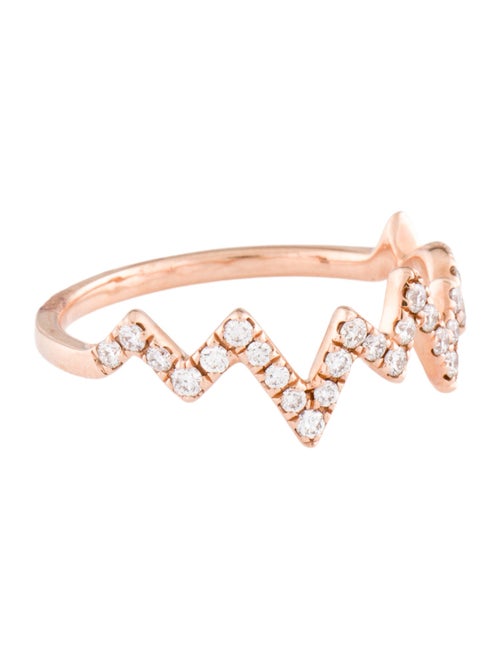Ring 14K Diamond Heart Beat Ring
