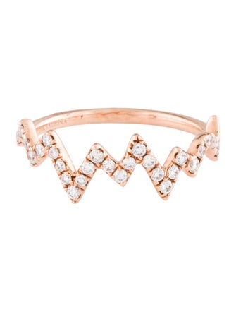 Ring 14K Diamond Heart Beat Ring