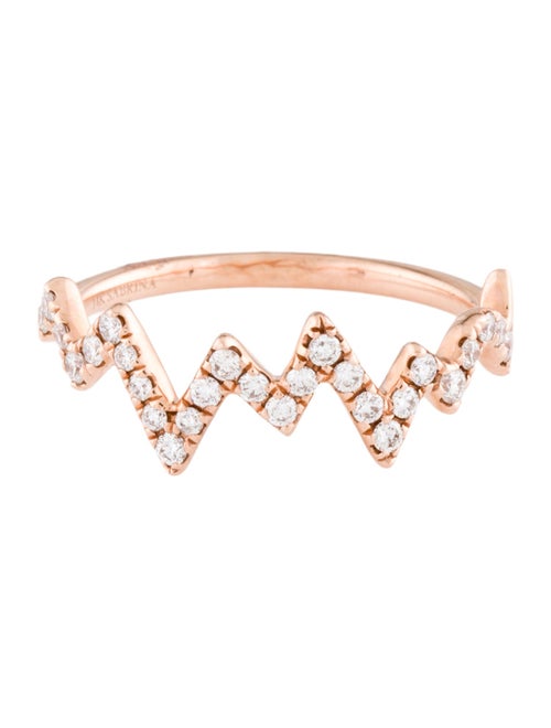 Ring 14K Diamond Heart Beat Ring