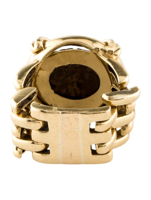 Ring 18K Diamond-Accented Coin Cocktail Ring