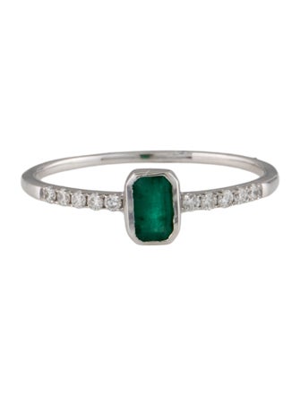 Ring 14K Emerald & Diamond Ring