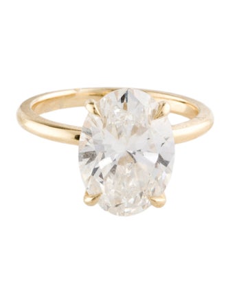 Ring 14K 4.35ct Lab-Grown Diamond Solitaire Engagement Ring