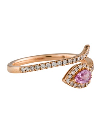 Ring 18K Sapphire & Diamond Bypass Ring