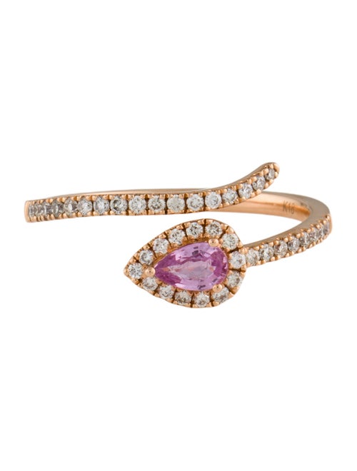 Ring 18K Sapphire & Diamond Bypass Ring