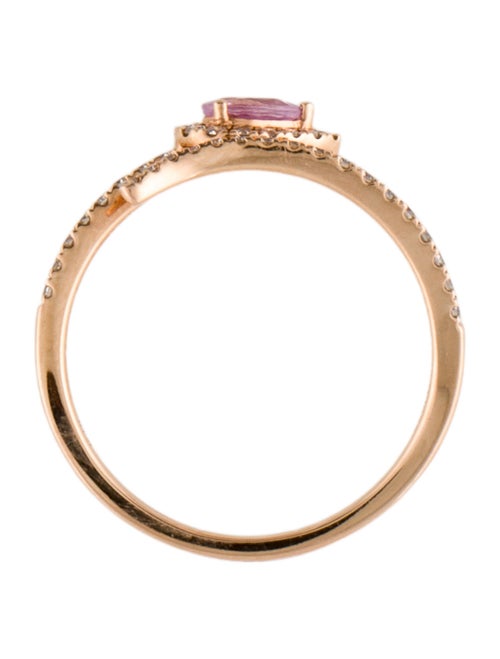 Ring 18K Sapphire & Diamond Bypass Ring