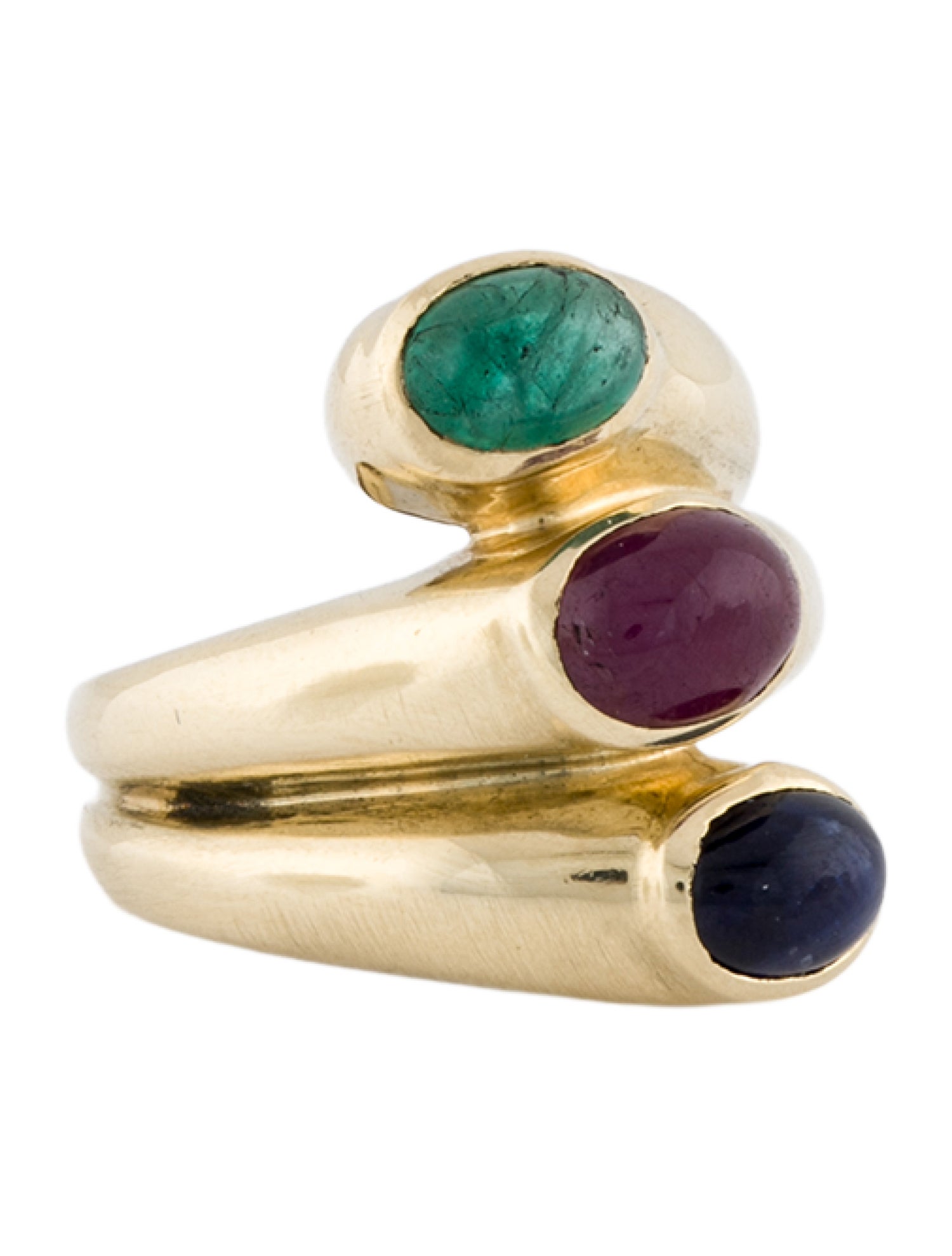 Ring 14K Ruby, Emerald & Sapphire