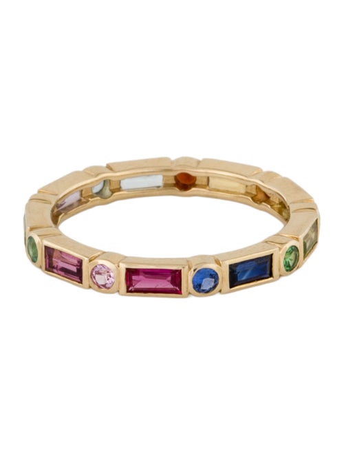 Ring 14K Multistone Bezel Eternity Band