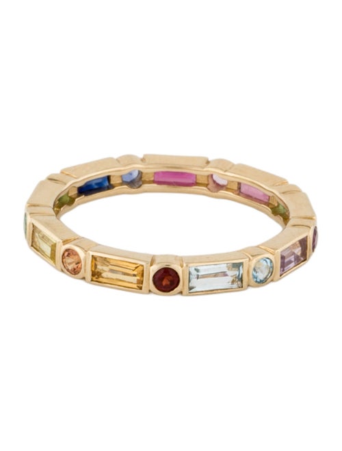 Ring 14K Multistone Bezel Eternity Band