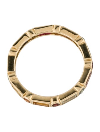 Ring 14K Multistone Bezel Eternity Band