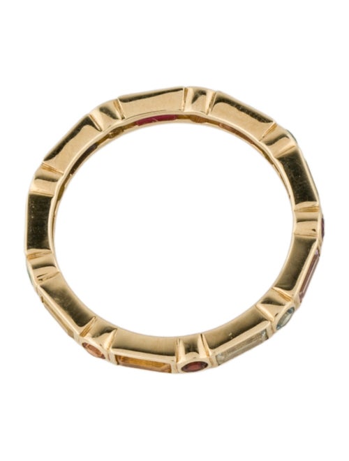 Ring 14K Multistone Bezel Eternity Band