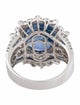 Ring 18K 10.06ct Unheated Burmese Sapphire & Diamond Ring
