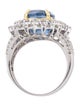 Ring 18K 10.06ct Unheated Burmese Sapphire & Diamond Ring