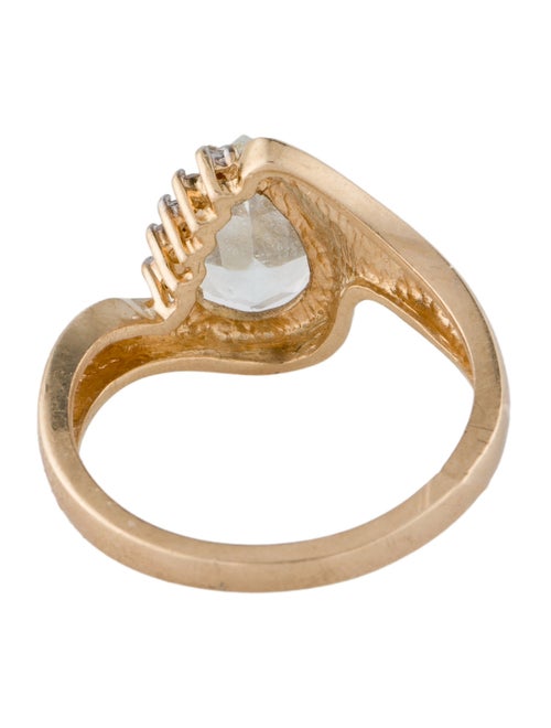 Ring 14K 1.50ct Goshenite & Diamond Cocktail Ring